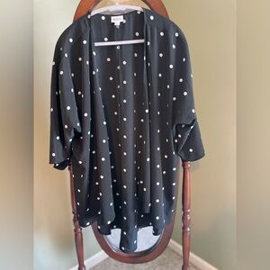 LulaRoe Black Polka Dot Kimono Coverup